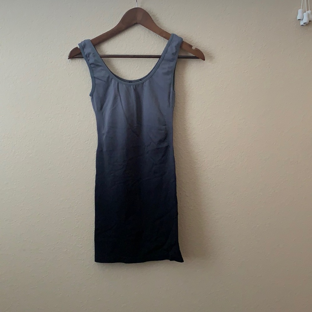 Silver and black mini dress